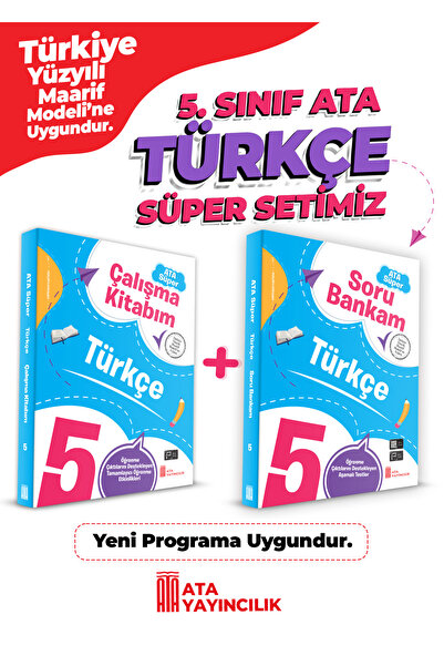 Ata Yayıncılık 5. Sınıf Türkçe Süper Set Soru Bankam + Çalışma Kitabım
