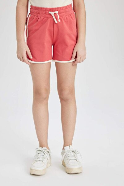DeFacto Girl's Basic Plain Shorts with Elastic Waist B5164A824Hs