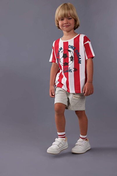 DeFacto Pantaloni scurți imprimați cu etichetă pentru bebeluși băieți D1501A5...