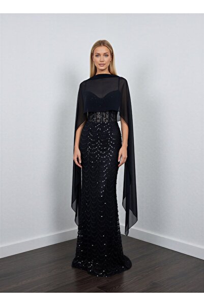 MAXXE 6229PAY ASKILI PAYETLİ ELBİSE