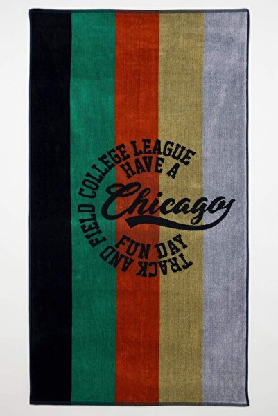 DeFacto Chlapecká bavlněná plážová osuška s potiskem C0867A824SM