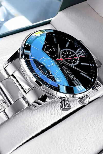 Homies Erkek Kol Saati Tüm Fonksiyonlar Aktif Su Geçirmez Gümüş Renk Çelik Ko...