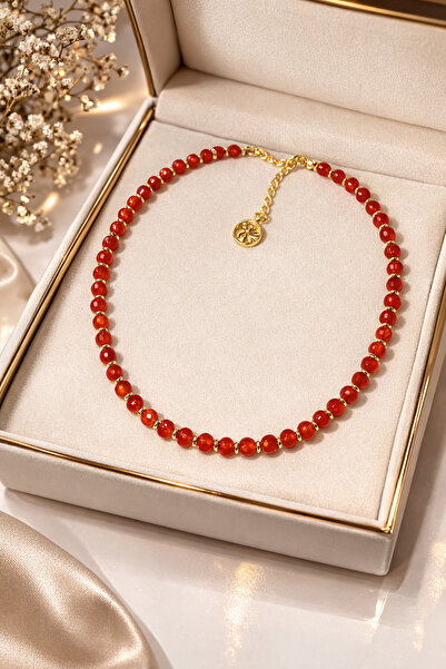 Agatella Tasarım Faceted Cut Natural Agate Stone Evil Eye Necklace – Stylish ...