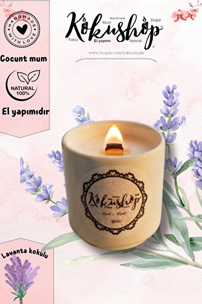 Huzur Mum Lavanta Kokulu El Yapımı Mum
