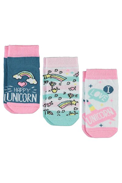 Civil Girls Κάλτσες-μποτάκια για κορίτσια Unicorn 3-pack για ηλικίες 2-12 ετώ...