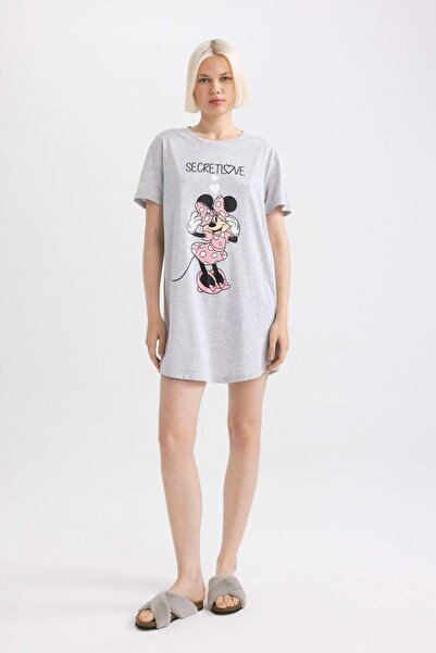 DeFacto Fall in Love Disney Mickey & Minnie Crew Νυχτικό με κοντό μανίκι B874...