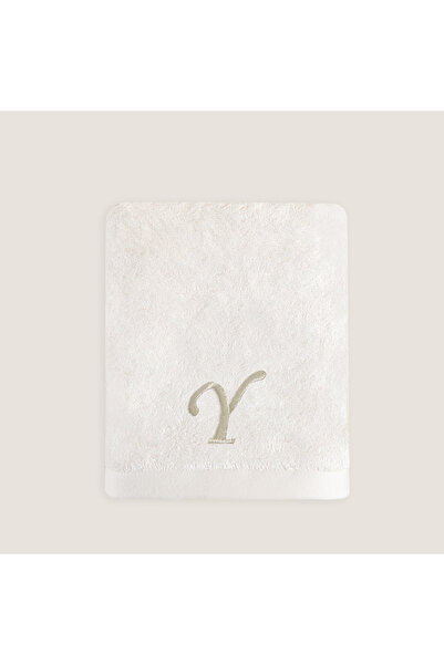 Chakra Prosop de față brodat solid (Y) 50x90 Ecru