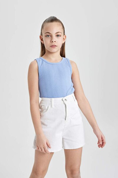 DeFacto Crew Neck Basic Plain Undershirt for Girls Z7815A624Hs