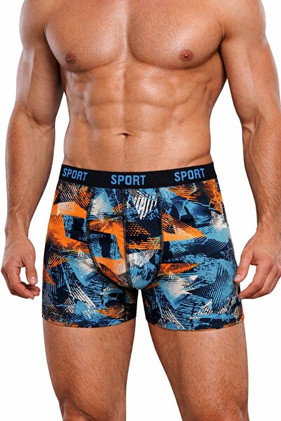 Vien&Karl Erkek Desenli 6’lı Premium Penye Kutu Pamuklu Likralı Boxer