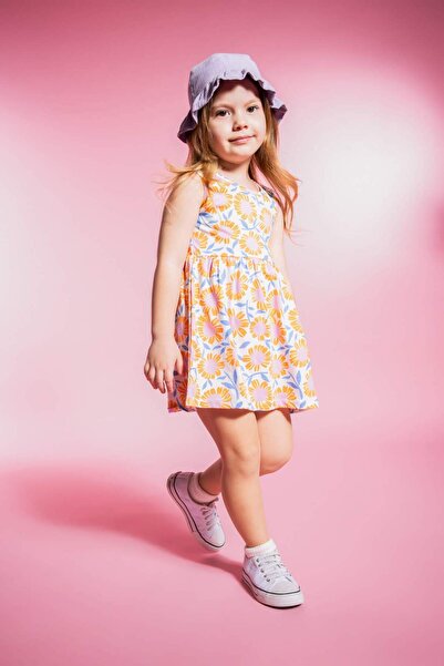 DeFacto Kız Bebek Desenli Kolsuz Elbise C0074A524SM