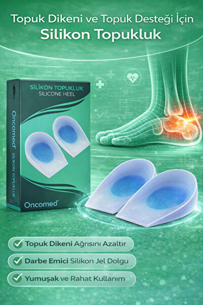 Oncomed Ortopedik Anatomik Silikon Ayakkabı Topukluğu Topuk Dikeni Topukluk B...
