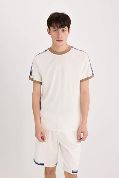 DeFacto Tricou cu mânecă scurtă cu decolteu rotund și croială obișnuită C2563...