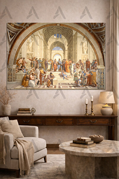 Artease Raffaello Sanzio Atina Okulu (1510) Kanvas Tablo