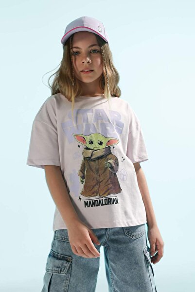 DeFacto Star Wars-Mandalorian Relax Fit T-shirt με κοντό μανίκι για κορίτσια ...