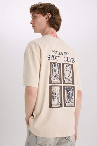 DeFacto Μπλουζάκι με κοντό μανίκι με στάμπα με λαιμόκοψη με λαιμόκοψη C3625ax...