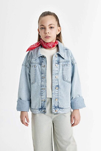 DeFacto Jachetă Jeans pentru fetiță B9857A824SP