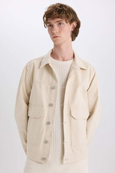 DeFacto Slim Fit Dar Kesim Düğmeli Cepli Mevsimlik Baharlık Denim Ceket B8155...