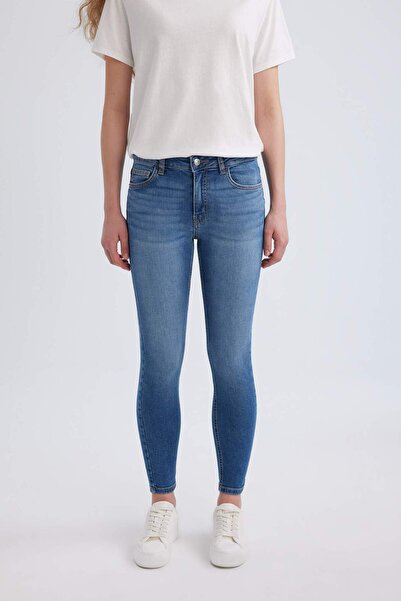 DeFacto Rebeca Skinny Fit Нормална талия Тесни крачоли Дълги дънки B6506AX24SP