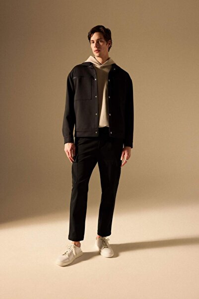 DeFacto Pantaloni din stofă de vară Jogger, cu buzunare cargo, picior drept î...