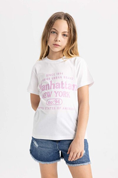 DeFacto Tricou cu mânecă scurtă pentru fetiță