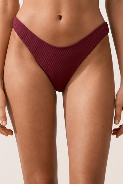 Oysho U kesim mini kareli jakarlı Brezilya modeli bikini altı