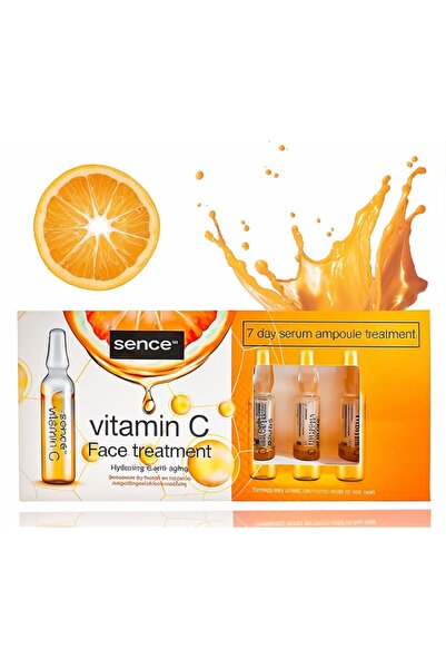 SENCE Fiole cu ser pentru ten, cu vitamina C, Sence, 7x2 ml pentru iluminare,...