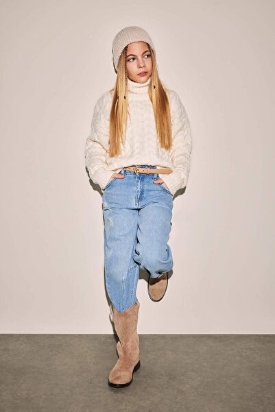 DeFacto Slouchy Fit Slim Leg Jeans Pants Girls B2683A823Wn