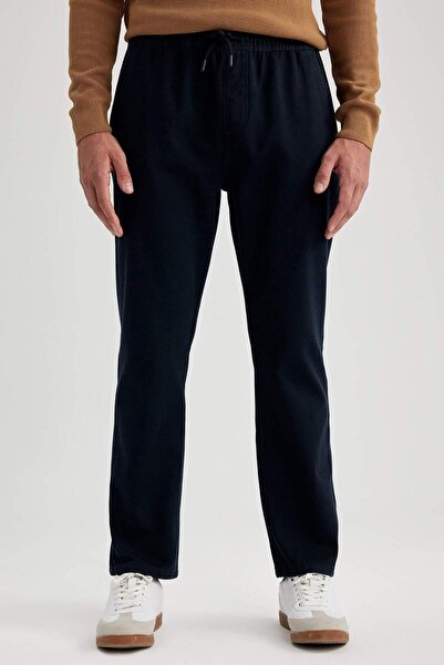 DeFacto Polar Jogger Nohavice v páse Šnurovanie Elastické vrecko Rovné nohavi...