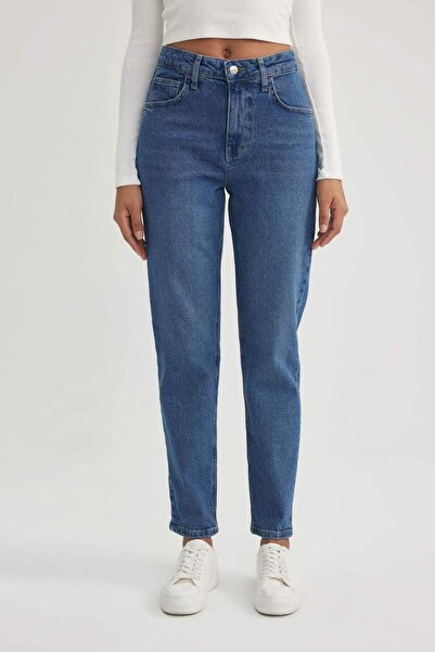 DeFacto Lina Comfort Mom Fit High Waist Ankle Length Jean Pants B5472Ax23Cw