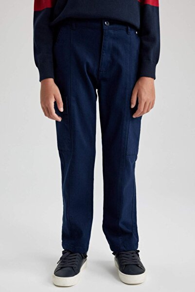 DeFacto Cargo Fit Standard Leg Twill Trousers for Boys A4936A823Wn