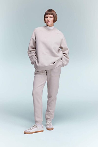 DeFacto Winter Regular Fit Jogger Sweatpants - Elastic Waist with Lace-Up Poc...