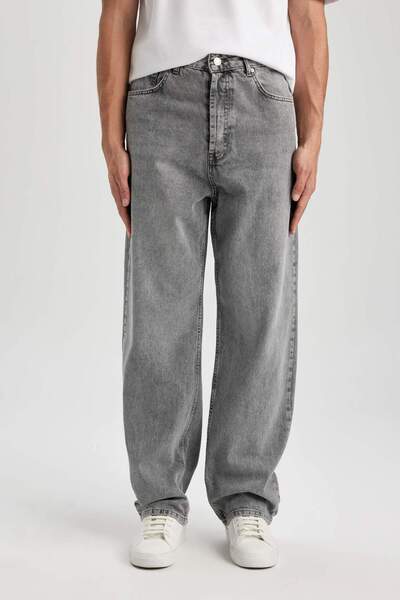 DeFacto Baggy Fit Wide Fit Κανονική μέση Φαρδιά Παντελόνι Jean B3925AX23AU