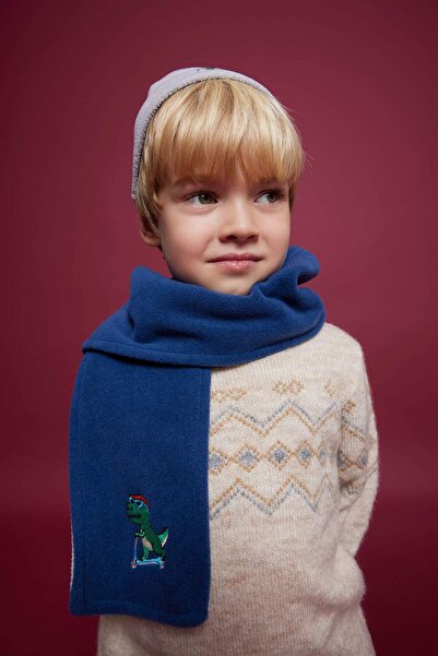 DeFacto Dvoudílná sada fleecového šátku a čepice pro chlapečka B4364A523WN