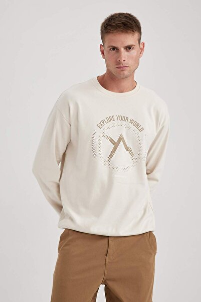 DeFacto Discovery Adventures Oversized Crew Neck Sweatshirt Z0690Az23Au