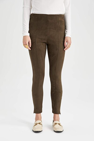 DeFacto Довгі замшеві легінси з пресом для нормальної талії V7491AZ23WN