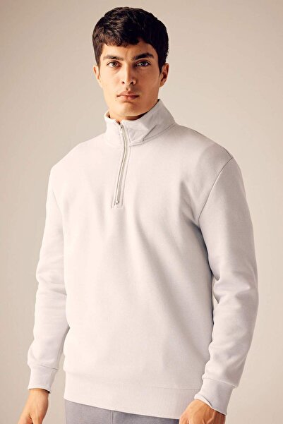 DeFacto Comfort Regular Fit Pohodlný střih se zipem a stojatým límečkem Basic...