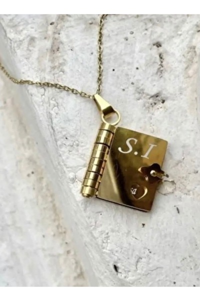 SERENİTY AKSESUAR Sevgiliye özel tasarımlı şiirli isim yazılır kitap kolye (y...