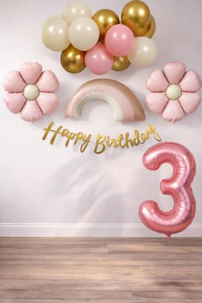 Patladı Gitti Ретро 3 роки Ромашковий тематичний набір для дівчинки на день н...