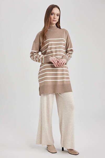 DeFacto Pantaloni tricotati Relax Fit basic cu talie elastică și picior larg ...