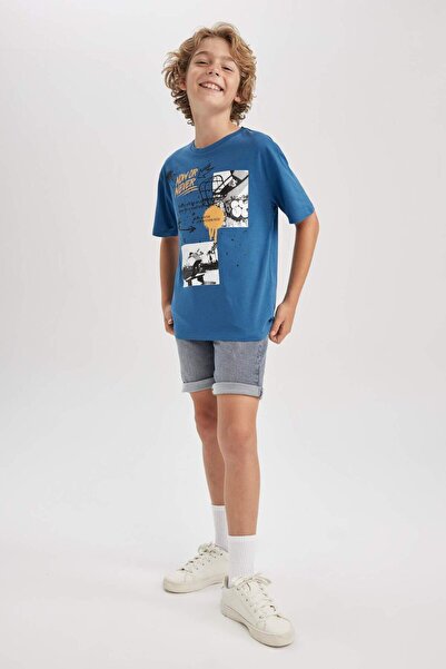 DeFacto Pantaloni scurți din denim pentru băieți Z5109A623SM
