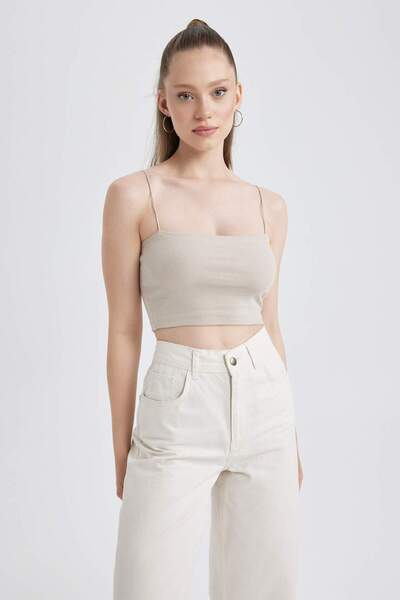 DeFacto Cool Fitted Ribbed Camisole Athlete