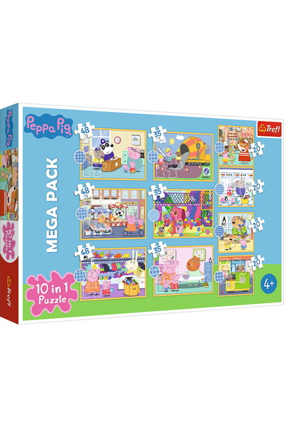 Trefl PUZZLE 10 ÎN 1 Faceți cunoștință cu Peppa Pig