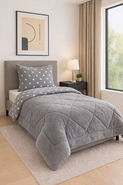 sternen glanz New Veloria Pamuklu Desenli Çift Taraflı Wellsoft Tek Kişilik Y...