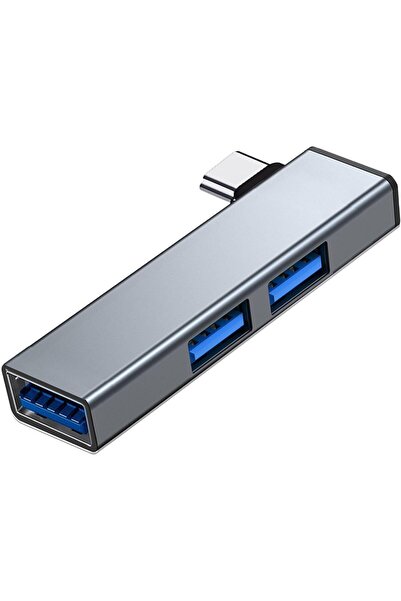 Derwell Yeni Nesil Type-C 3 Port Bağlantısı Otg Desteği Yüksek Hız Veri Aktar...