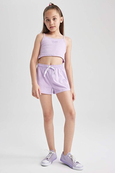 DeFacto Girl's Cropped Tank Top Shorts 2-Piece Set Z9298A623Hs