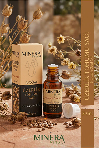 MİNERA VİTAL Üzerlik Tohumu Yağı 20 ml (Peganum Harmala Oil) Damlalıklı Cam Şişe