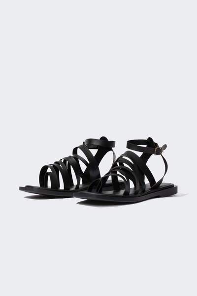DeFacto Women's Flat Sole Double Straps Sandals Z9083Az23Sm