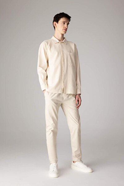 DeFacto Καλοκαιρινό Jogger Chino Παντελόνι με κορδόνια στη μέση ίσιο πόδι με ...