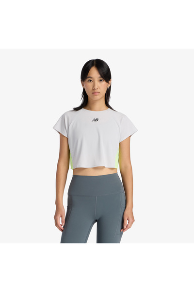 New Balance WT61P38U Gri Kadın Tişört