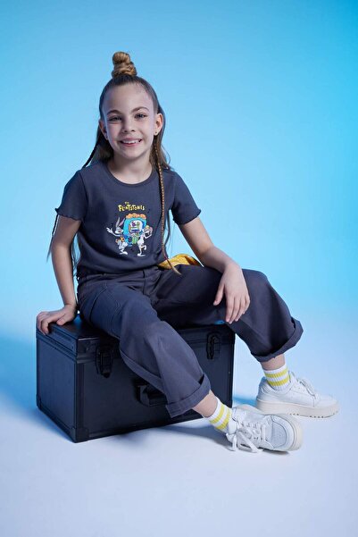 DeFacto Široké bavlněné kalhoty Wide Leg Cargo pro dívky Y0515A623SP